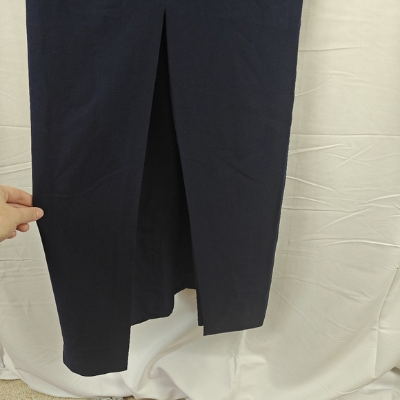 Black Halo Eve NWT Nixie Halter V-Neck Sheath Gown Navy Blue Size 4 Women's - Picture 12 of 14